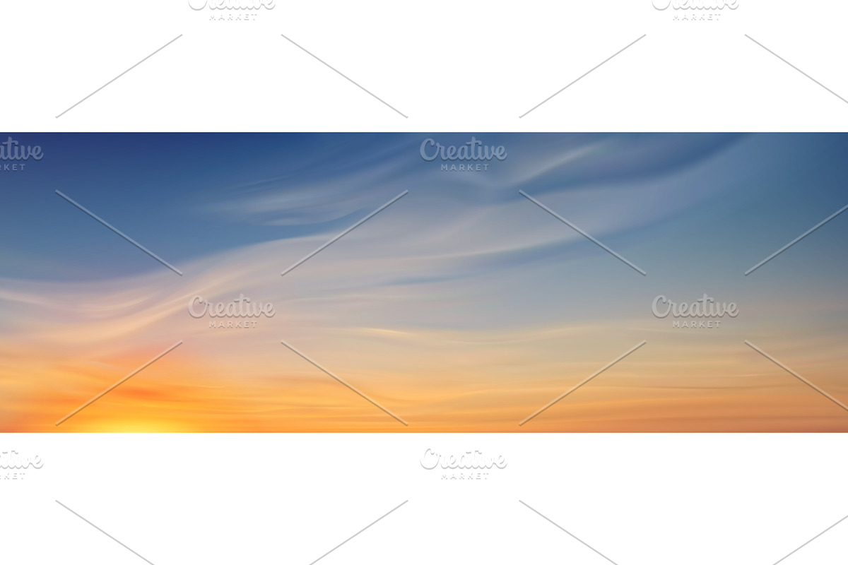 Beautiful sky gradient with soft, an Illustration by art PVP - market