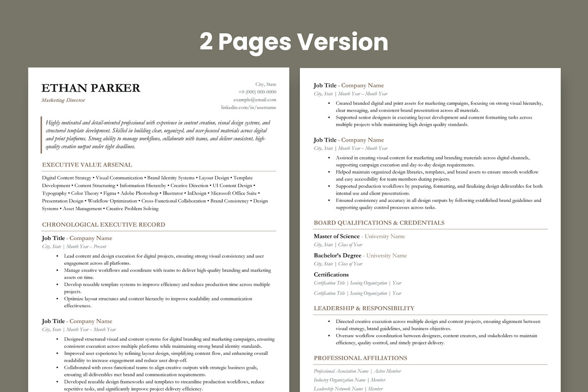 ATS Resume / CV Template, a Resume Template by Anjum Ilyas (Photo 4 of 7)
