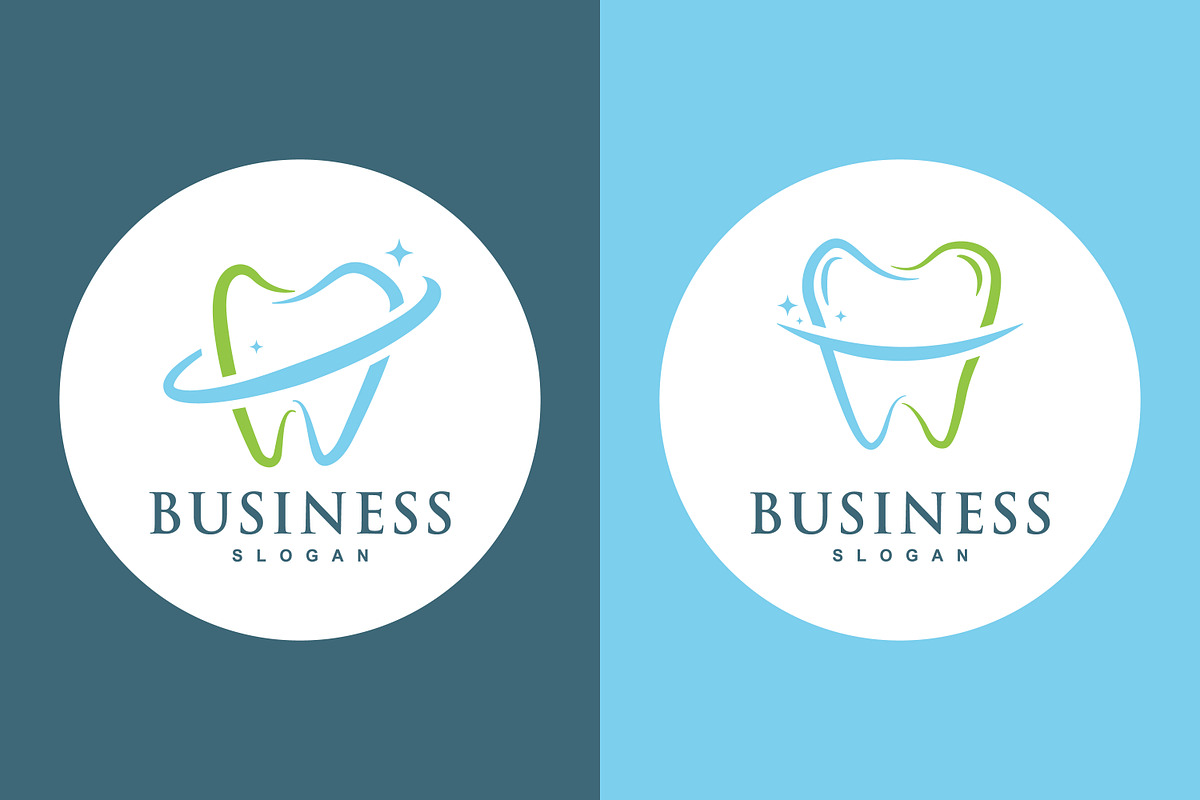 Abstract Dental Logo Design, a Branding & Logo Template by Saba Vector