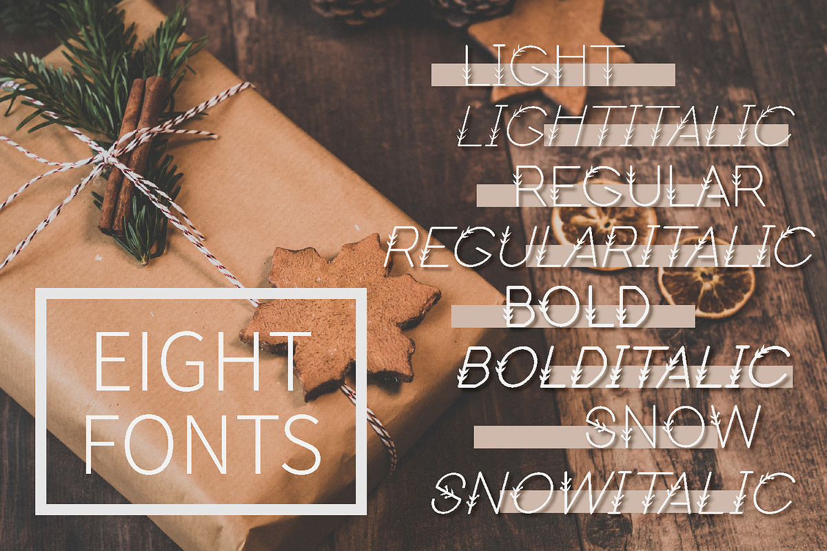ChristmasTree Modern Sans Serif Font, a Sans Serif Font by Yiru Chen Studio (Photo 2 of 15)