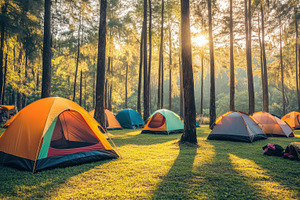 Camping in a serene forest area, a Photo by Beautiful things