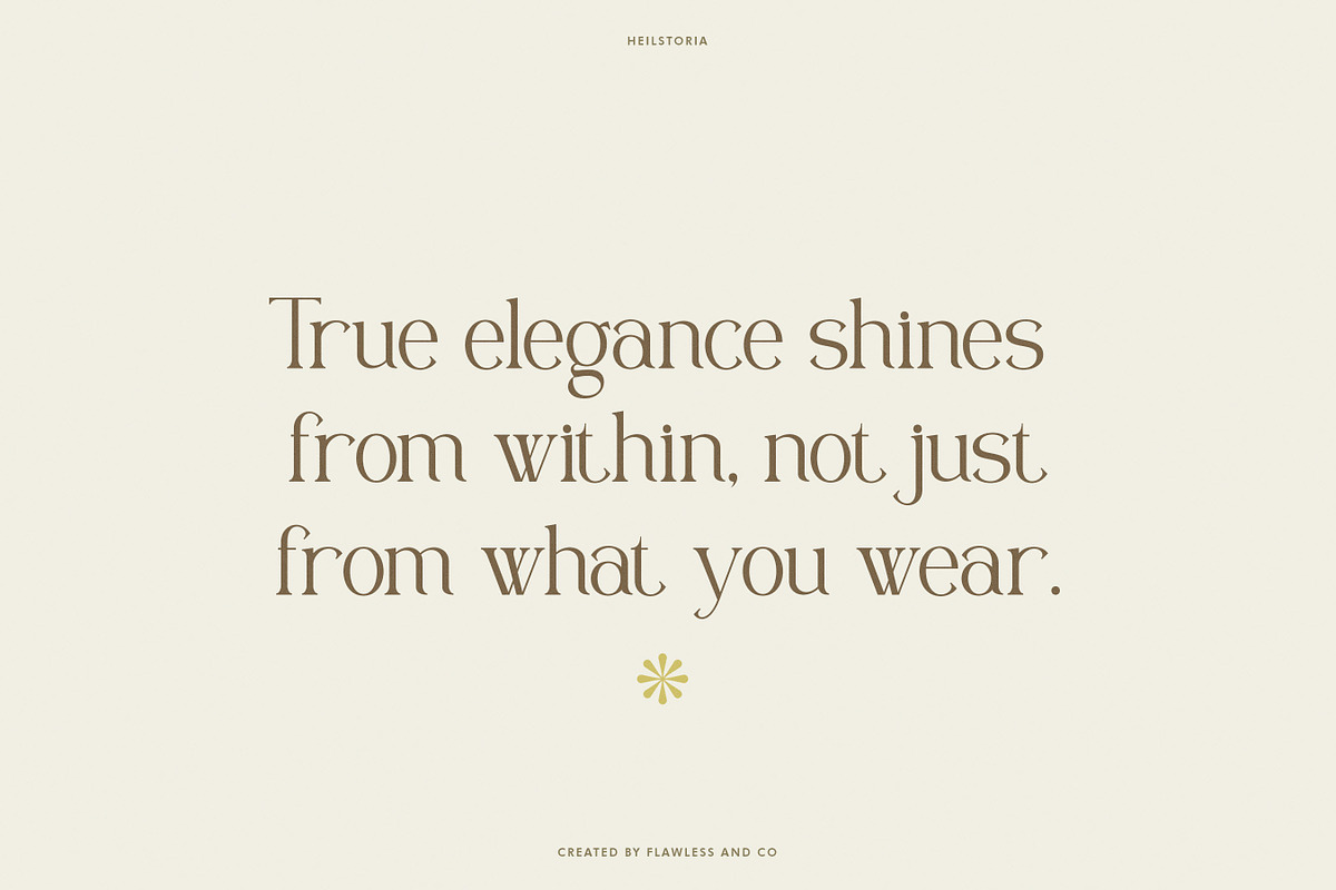 Heilstoria - Elegant Serif Font, a Serif Font by Flawless And Co (Photo 5 of 10)