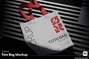 Realistic Tote Bag Mockup, a Cups & Container Mockup by graphicsauce (Thumbnail 1 of 4)