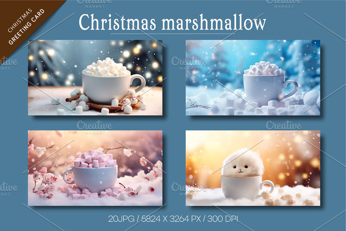 Christmas Mug with marshmallow., a Decorative Illustration by KENO Mascots (Photo 3 of 6)