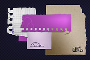 Torn paper notebook pieces and note, an Object Illustration by art PVP - market (Thumbnail 3 of 3)