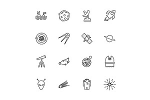 Space - Flat Vector Icons