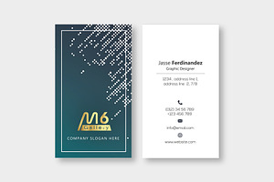 Halftone Business Card Template- S10