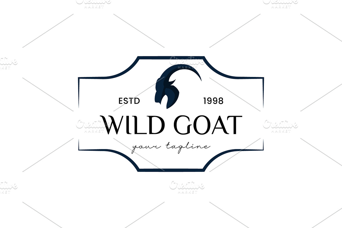 Wild goat logo icon illustration, a Branding & Logo Template by Dyn Studio