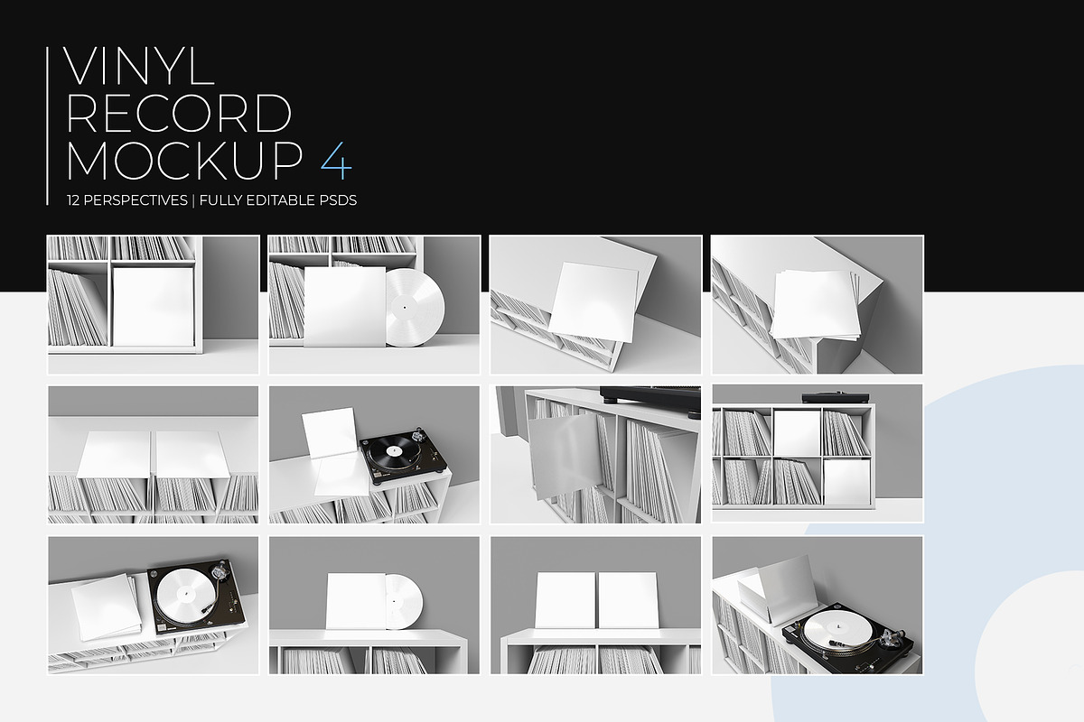 Vinyl Record Mockup 4, a Packaging Mockup by KIPET (Photo 15 of 15)