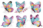 Whimsical Spring Butterfly Clipart, an Illustration by Dream Creation (Thumbnail 3 of 6)