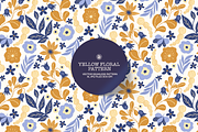 Yellow Floral Vector Pattern, a Pattern Graphic by Webvilla Studio (Thumbnail 1 of 5)