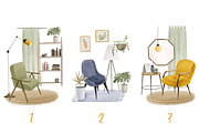 Cozy hygge home interior, a Decorative Illustration by the_myro (Thumbnail 3 of 13)