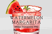 Watermelon Margarita Cocktail, an Illustration by 1801Prints (Thumbnail 1 of 4)