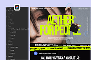 Aether - Fashion Shop Landing Page, a Landing Page Template by SLAB! Design (Thumbnail 2 of 4)