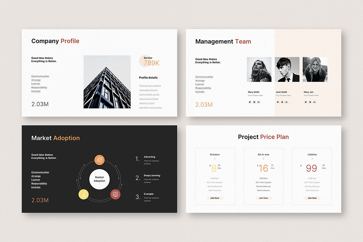 Pitch-Deck Presentation Template, a Templates & Theme by Slide_Genius1 (Photo 3 of 6)