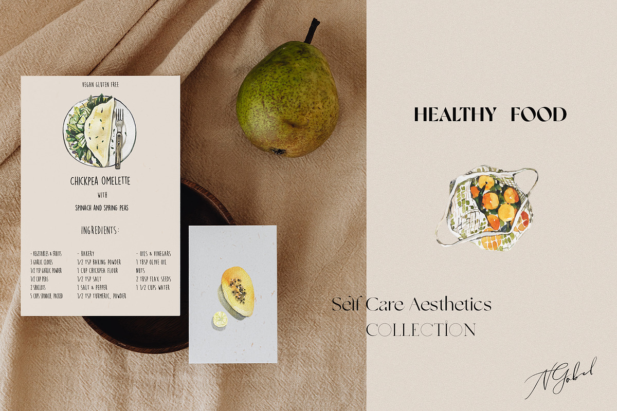 SELF CARE AESTHETICS COLLECTION, a Healthcare Illustration by Natalia Tugova (Photo 2 of 29)