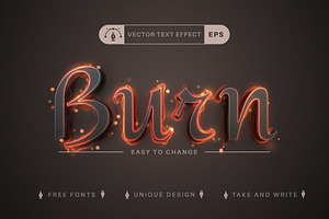 Fire Light - Editable Text Effect