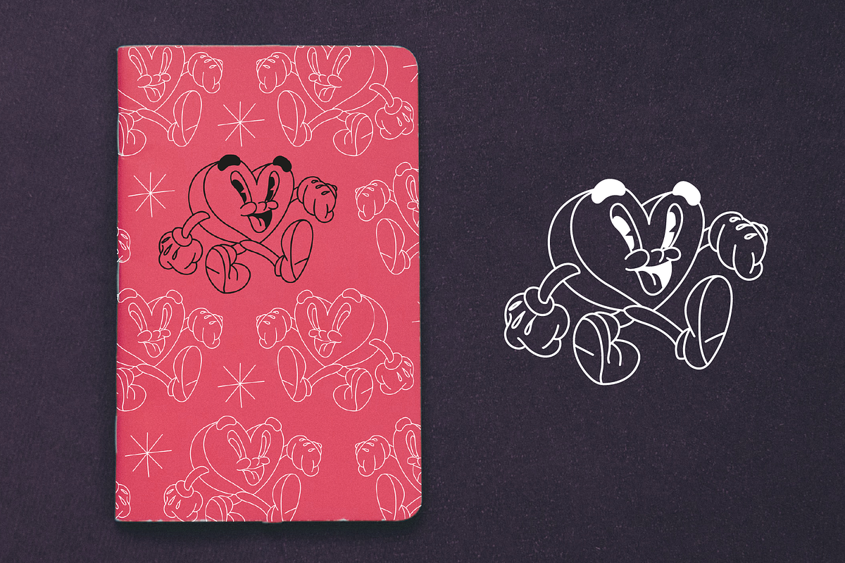 Cartoon Valentines Heart, an Illustration by Inkwell Supply Co (Photo 6 of 10)