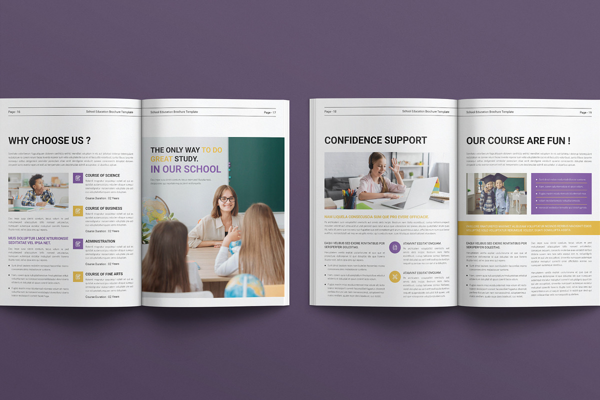 School Education Brochure Template, a Brochure Template by E-Type (Photo 7 of 8)