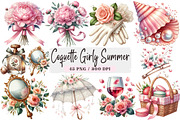Coquette Girly Summer Clipart, an Illustration by DreamArtGraphic (Thumbnail 1 of 4)