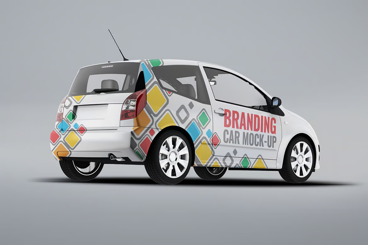City Car Branding Mock-up, a Product Mockup by DesignRushMarket (Photo 3 of 8)