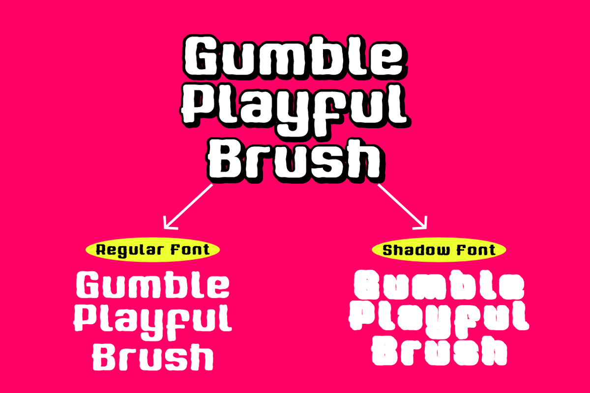 Gumble Playful Brush, a Handwritten Font by QR Design Studio (Photo 4 of 9)