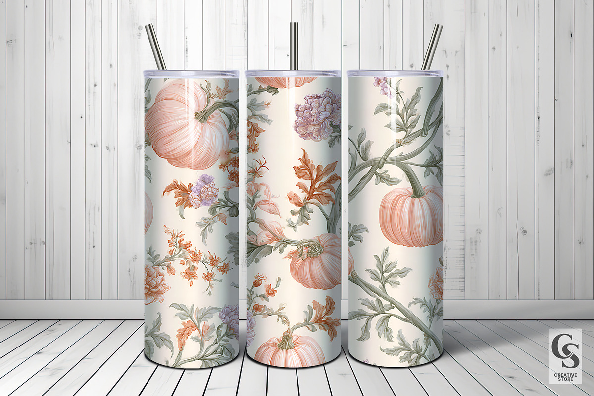 Pastel Fall Chinoiserie Pattern, a Pattern Graphic by Creative Store (Photo 5 of 5)