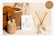 Llamas & Cactus clipart and patterns, an Animal Illustration by polikarpovaart (Thumbnail 5 of 11)