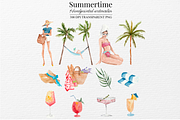 Summertime – Handpainted Watercolor, a Seasonal Illustration by Marine art (Thumbnail 2 of 6)