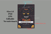 Dia de los Muertos party invitation, a Flyer Template by Asfacute (Thumbnail 1 of 2)