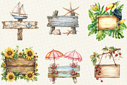 Summer Wooden Sign Clipart, an Illustration by OK Design (Thumbnail 5 of 5)