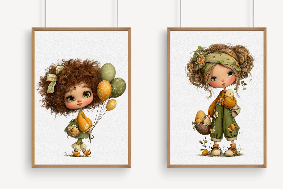 Easter Girl Clipart, an Illustration by Libby Wishes (Photo 3 of 6)
