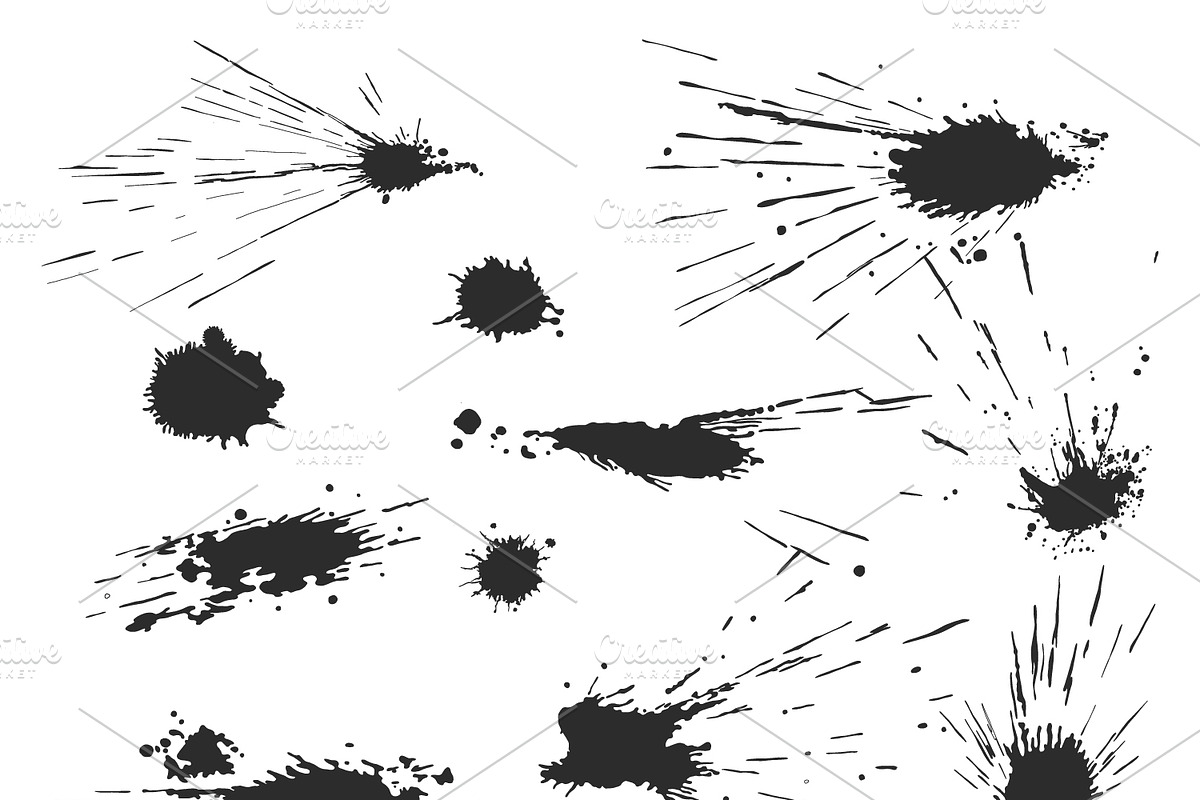 Big vector set of painted blots, a Texture Graphic by Valentain_Jevee (Photo 13 of 31)