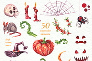 Watercolor set Happy Halloween, an Illustration by AnnieDove (Thumbnail 6 of 8)