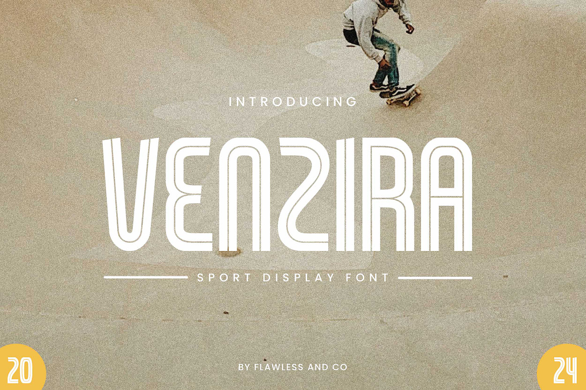 Venzira - Sports Font, a Font by Flawless And Co (Photo 1 of 11)