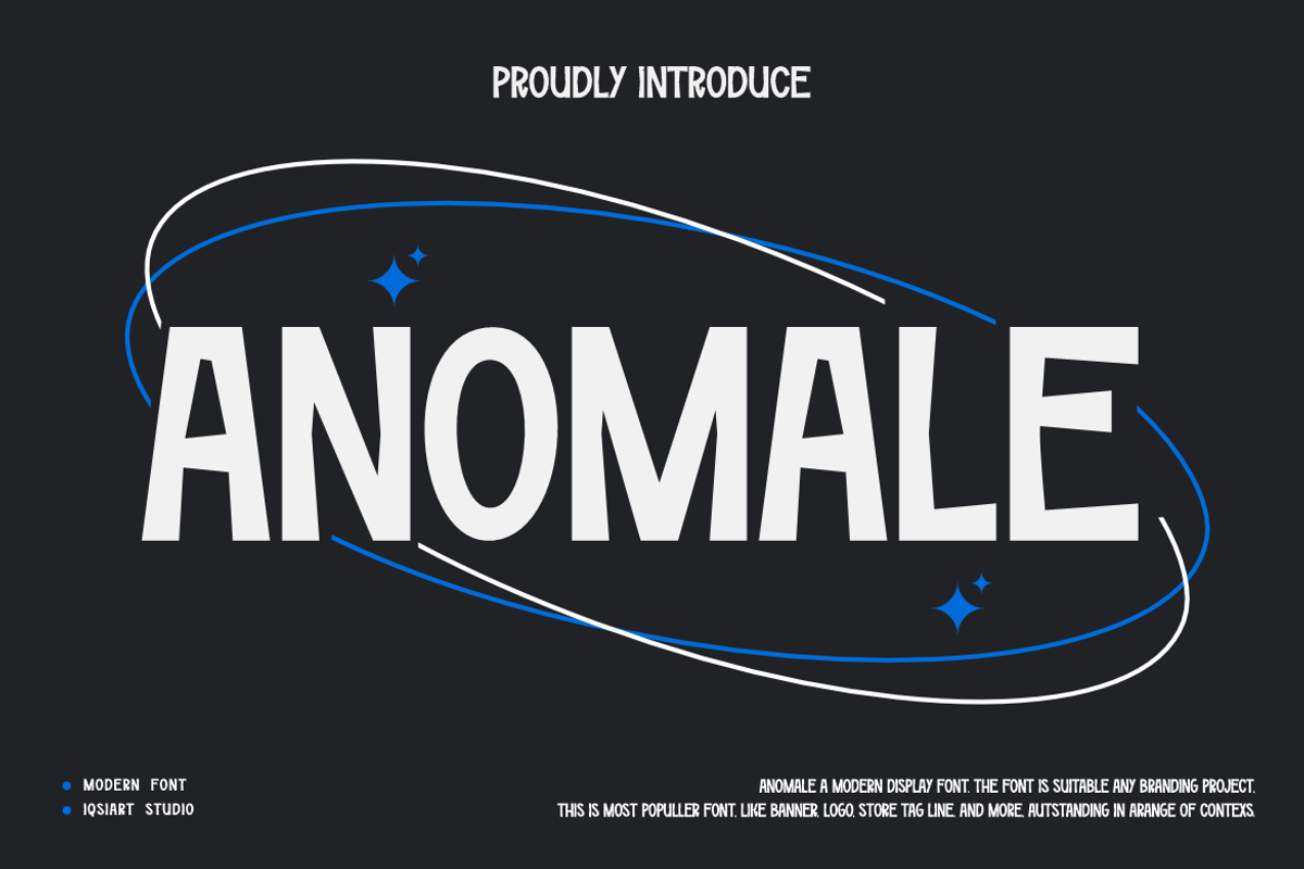 Anomale - Modern Sans Font, a Sans Serif Font by Iqsiart Studio (Photo 1 of 8)