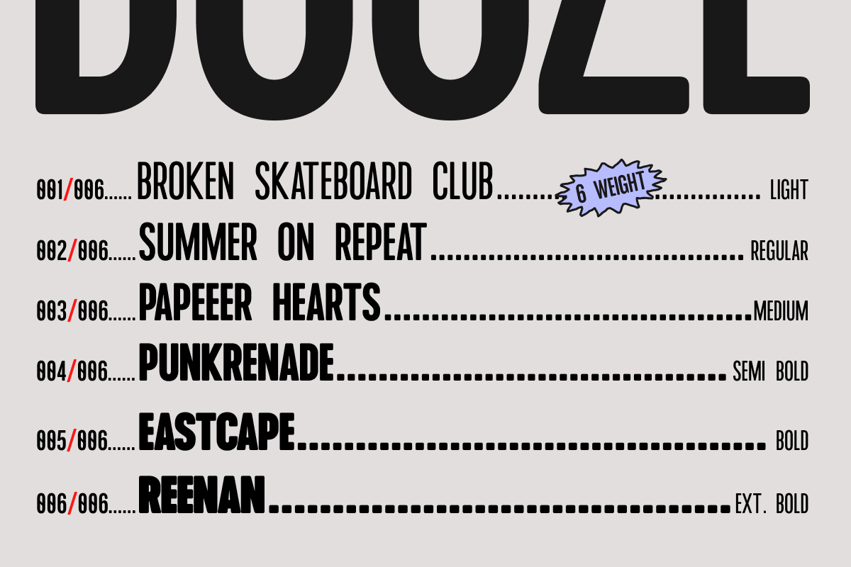 GC Dooze - Display Condensed Sans, a Sans Serif Font by Glyphonic (Photo 3 of 15)