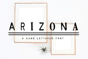 ARIZONA Hand Lettered Font