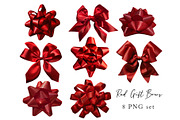 Red Gift Bows Clip Art PNGS, a Layer Style Add-On by Wild Honey Design Co. (Thumbnail 2 of 2)