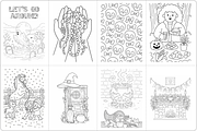 Halloween Activity Coloring PDF Page, a Seasonal Illustration by Nuvame Arts & Designs (Thumbnail 7 of 8)