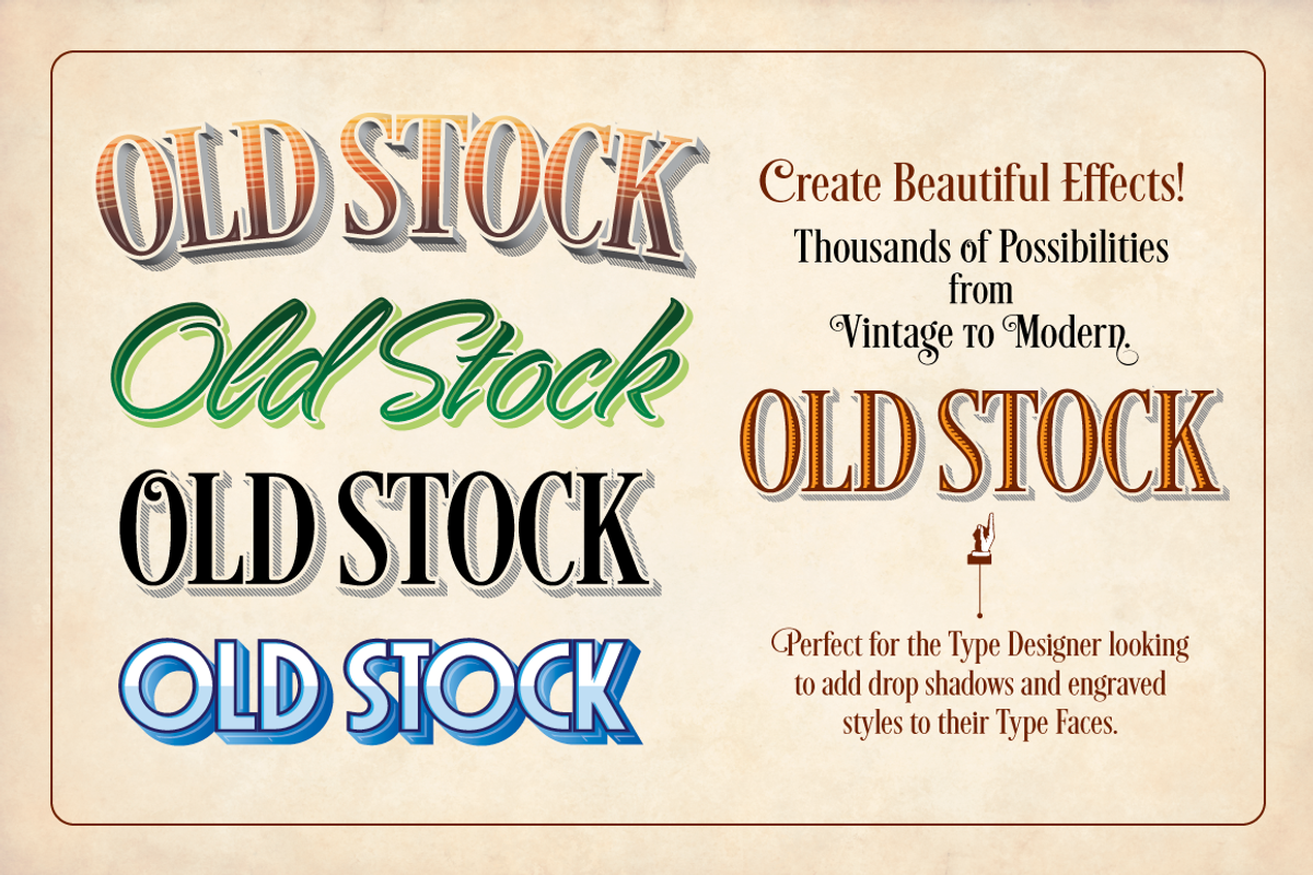 Old Stock / Old Stock II Combo Pack, an Action Add-On by Borges Lettering (Photo 17 of 17)