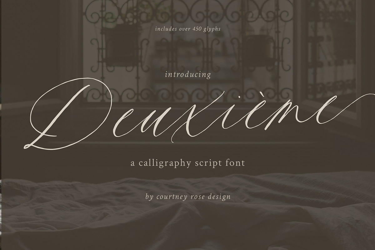 Deuxieme Script Font, a Script Font by Courtney Rose Design (Photo 1 of 14)