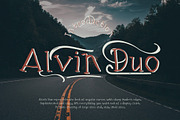 Alvin Duo - 5 Font styles, a Script Font by Gblack Id (Thumbnail 1 of 7)