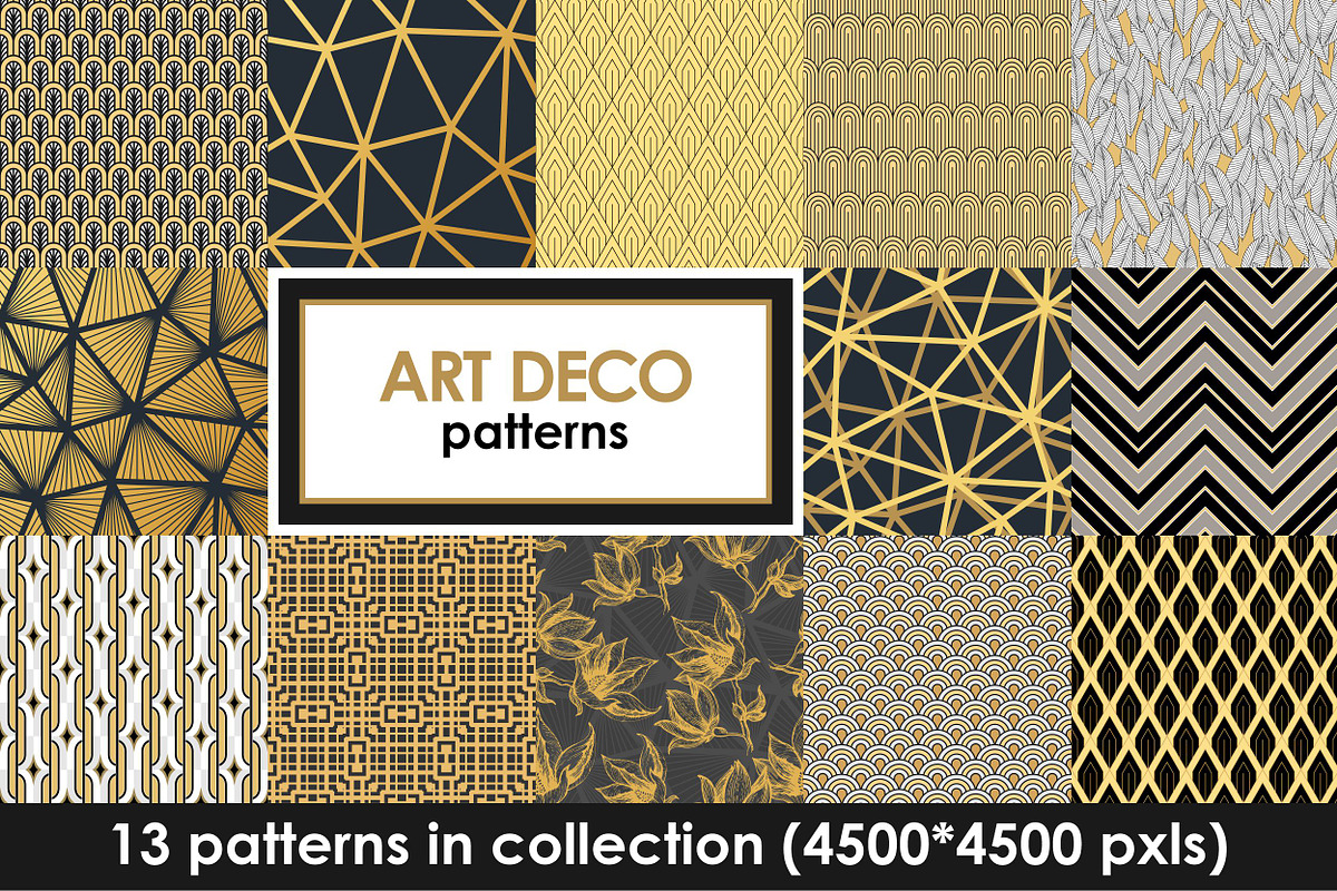 ART DECO Pattern Golden Collection, a Pattern Graphic by LoveDesignShop (Photo 1 of 7)