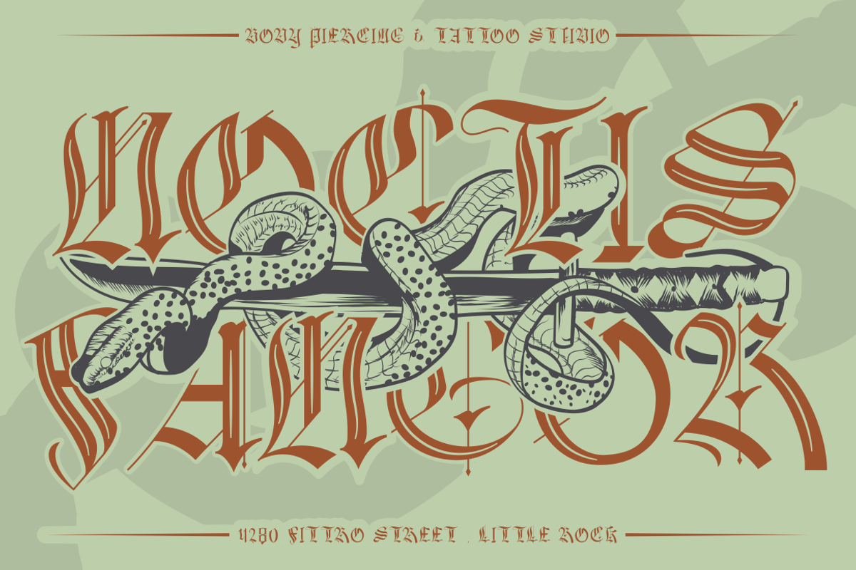 Black Eoghan Blackletter Font, a Blackletter Font by PutraCetol Studio (Photo 4 of 11)