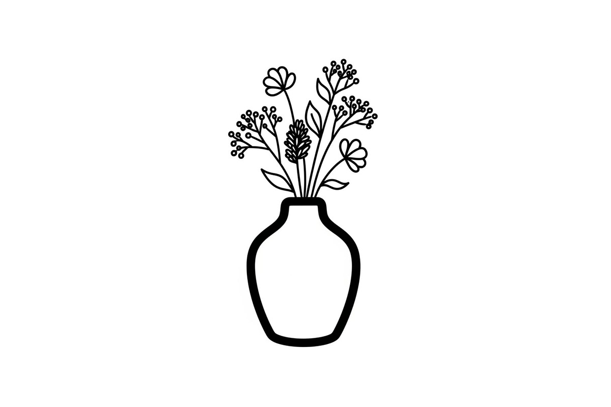Flower Vase Silhouette Vector Bundle, an Illustration by Designs_River (Photo 5 of 51)