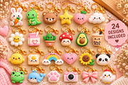 24 Cute Kawaii Keychain STL Bundle, an Object 3D Model by Layerology (Thumbnail 3 of 3)