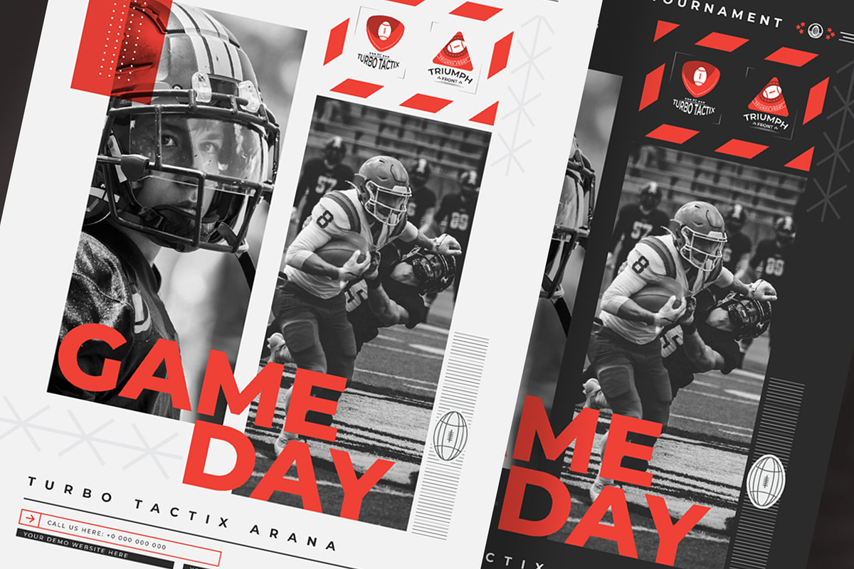 Football matchday sports flyer, a Flyer Template by Tanmoy Topu (Photo 2 of 2)