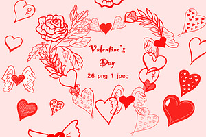Valentine’s Day Clipart Collection, a Decorative Illustration by NatArt