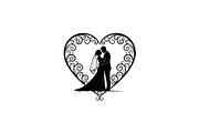 Couple Love Heart Silhouette Bundle, an Illustration by Amazin_art (Thumbnail 34 of 51)